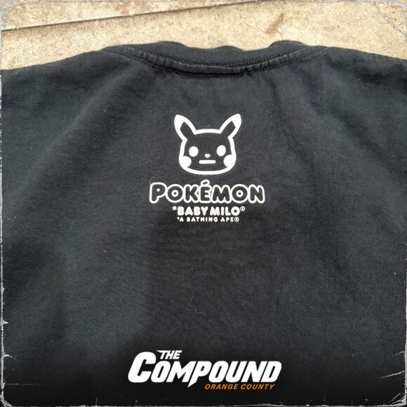 BAPE - SS21 Baby Milo x Pokemon Ape Head #11 Tee - Medium - Black - Used - Picture 8 of 9